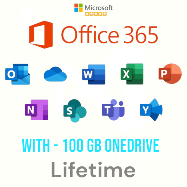 Microsoft Office 365 - 100GB OneDrive | Subscription For Lifetime |